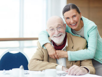 Seniors in restaurant